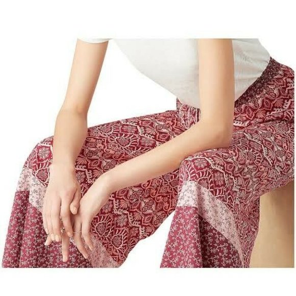 TIGERLILY Nivi Red Boho Print High Waisted Wide Leg Pants RRP$199 - Picture 10 of 16